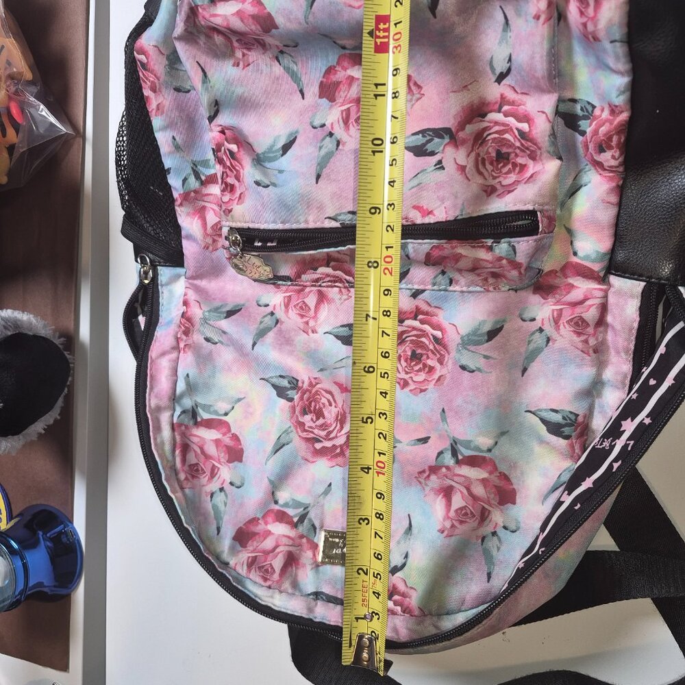 LUV Betsey by Betsey Johnson pink floral backpack - Picture 10 of 12
